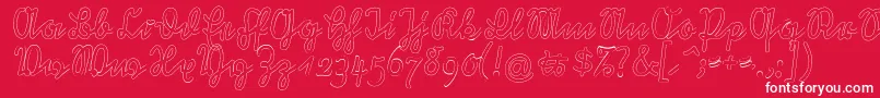 RastenburgOutU1sy Font – White Fonts on Red Background