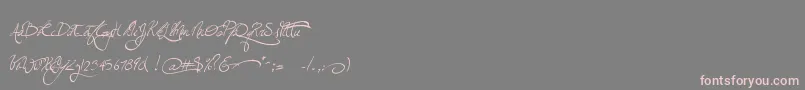Jellykawonderlandwine-Schriftart – Rosa Schriften auf grauem Hintergrund