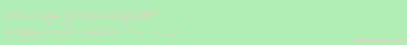 Jellykawonderlandwine-Schriftart – Rosa Schriften auf grünem Hintergrund