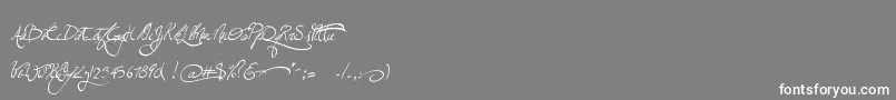 Jellykawonderlandwine-Schriftart – Weiße Schriften auf grauem Hintergrund