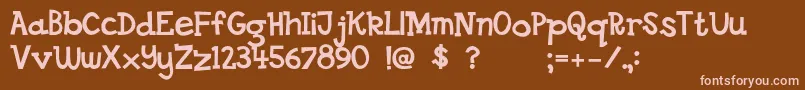 Шрифт Dsgoosec – розовые шрифты на коричневом фоне