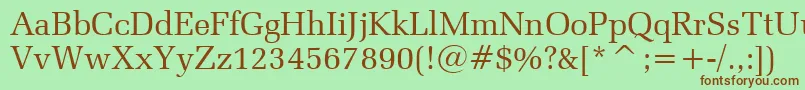ZapfElliptical711Bt Font – Brown Fonts on Green Background