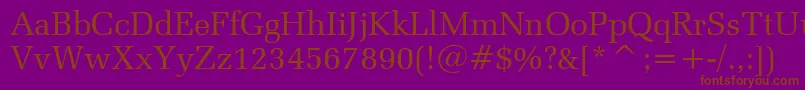 ZapfElliptical711Bt Font – Brown Fonts on Purple Background