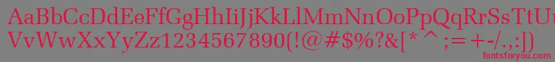 ZapfElliptical711Bt Font – Red Fonts on Gray Background