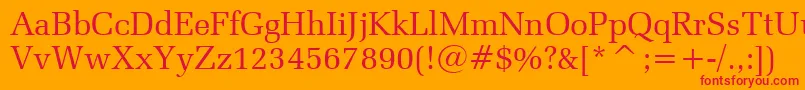 ZapfElliptical711Bt Font – Red Fonts on Orange Background