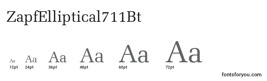 Размеры шрифта ZapfElliptical711Bt