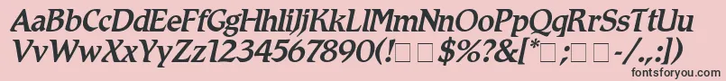 RomicMediumitalic Font – Black Fonts on Pink Background