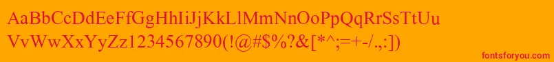 ShonarBangla Font – Red Fonts on Orange Background