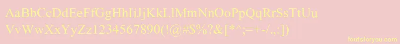 ShonarBangla Font – Yellow Fonts on Pink Background