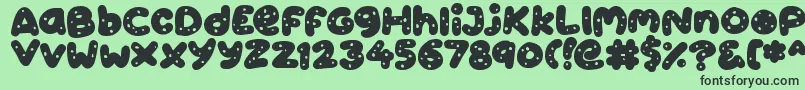 Шрифт Cookies – чёрные шрифты на зелёном фоне