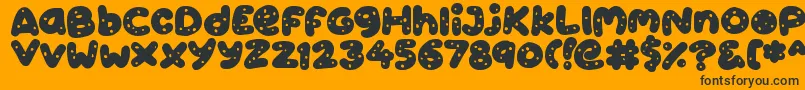 Cookies Font – Black Fonts on Orange Background