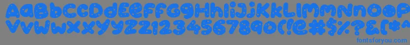 Cookies Font – Blue Fonts on Gray Background