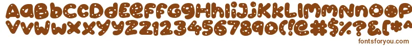 Cookies Font – Brown Fonts on White Background