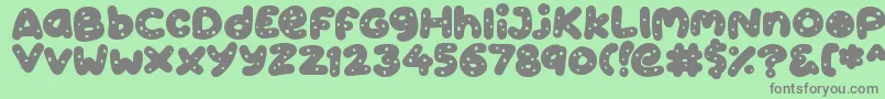 Cookies Font – Gray Fonts on Green Background