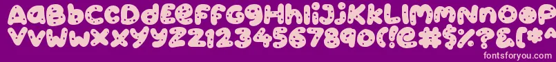 Cookies Font – Pink Fonts on Purple Background