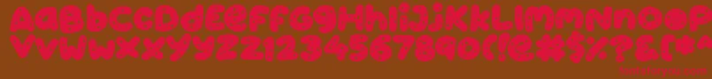 Cookies Font – Red Fonts on Brown Background