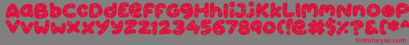 フォントCookies – 赤い文字の灰色の背景