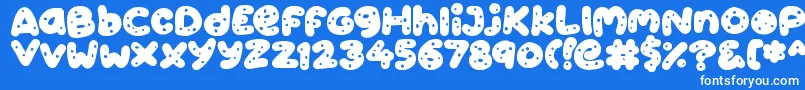 Cookies Font – White Fonts on Blue Background