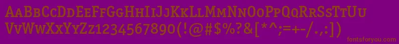 Officinaserifmediumscc Font – Brown Fonts on Purple Background