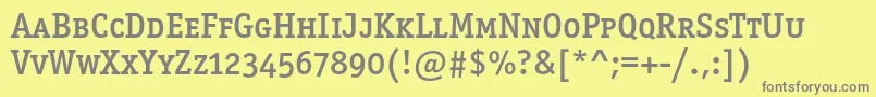 Officinaserifmediumscc Font – Gray Fonts on Yellow Background