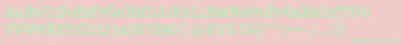 Officinaserifmediumscc Font – Green Fonts on Pink Background