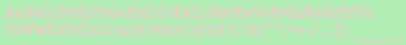 Officinaserifmediumscc Font – Pink Fonts on Green Background