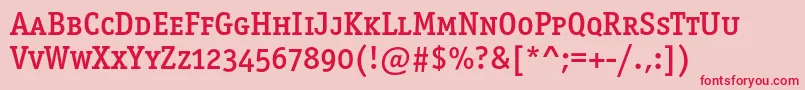 Police Officinaserifmediumscc – polices rouges sur fond rose