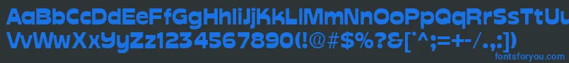 CuckooRegular Font – Blue Fonts on Black Background