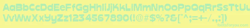 CuckooRegular Font – Green Fonts on Yellow Background
