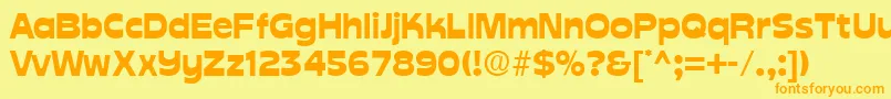 CuckooRegular Font – Orange Fonts on Yellow Background