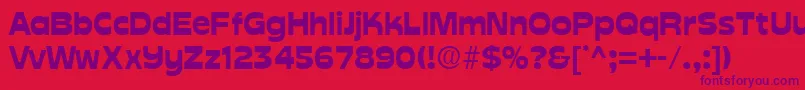 CuckooRegular Font – Purple Fonts on Red Background