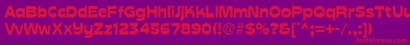 CuckooRegular Font – Red Fonts on Purple Background