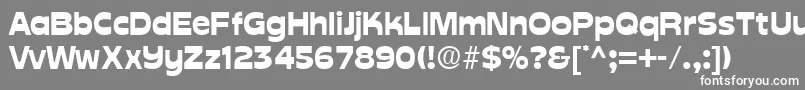 フォントCuckooRegular – 灰色の背景に白い文字