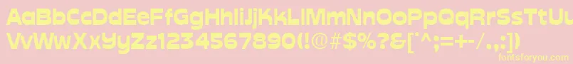 CuckooRegular Font – Yellow Fonts on Pink Background