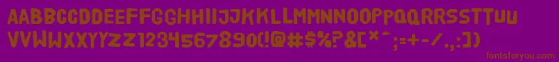Шрифт HvdPosterClean – коричневые шрифты на фиолетовом фоне