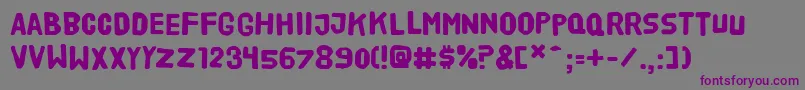 Шрифт HvdPosterClean – фиолетовые шрифты на сером фоне