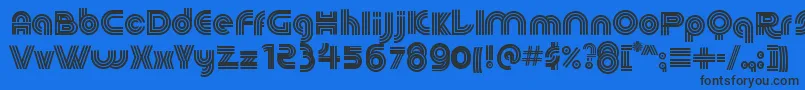 60sPop Font – Black Fonts on Blue Background