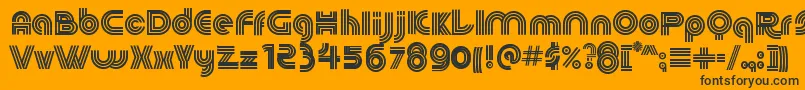 60sPop Font – Black Fonts on Orange Background