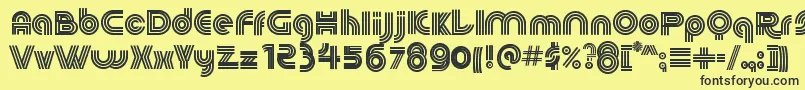 60sPop Font – Black Fonts on Yellow Background