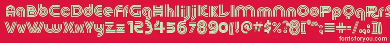 60sPop Font – Green Fonts on Red Background