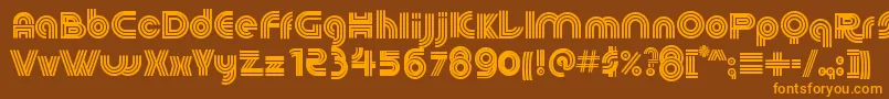 60sPop Font – Orange Fonts on Brown Background