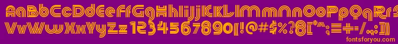 60sPop Font – Orange Fonts on Purple Background