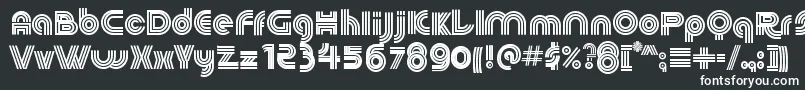 フォント60sPop – 黒い背景に白い文字