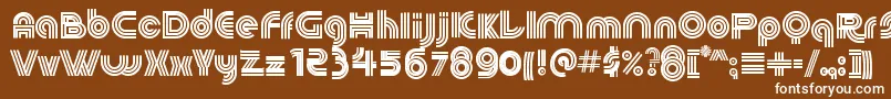 フォント60sPop – 茶色の背景に白い文字