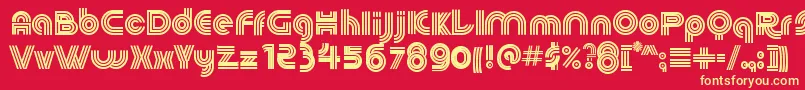 60sPop Font – Yellow Fonts on Red Background