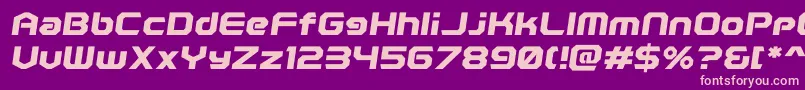 PolenticalNeonBoldItalic Font – Pink Fonts on Purple Background