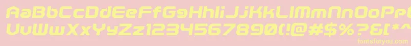 PolenticalNeonBoldItalic Font – Yellow Fonts on Pink Background
