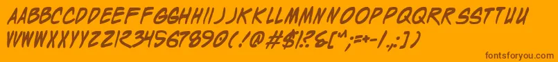 Wyldb Font – Brown Fonts on Orange Background