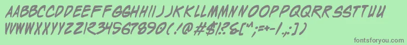 fuente Wyldb – Fuentes Grises Sobre Fondo Verde