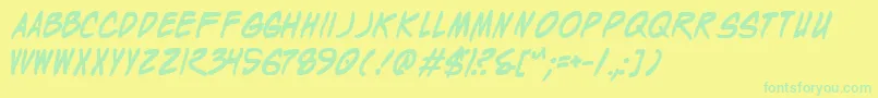 Wyldb Font – Green Fonts on Yellow Background